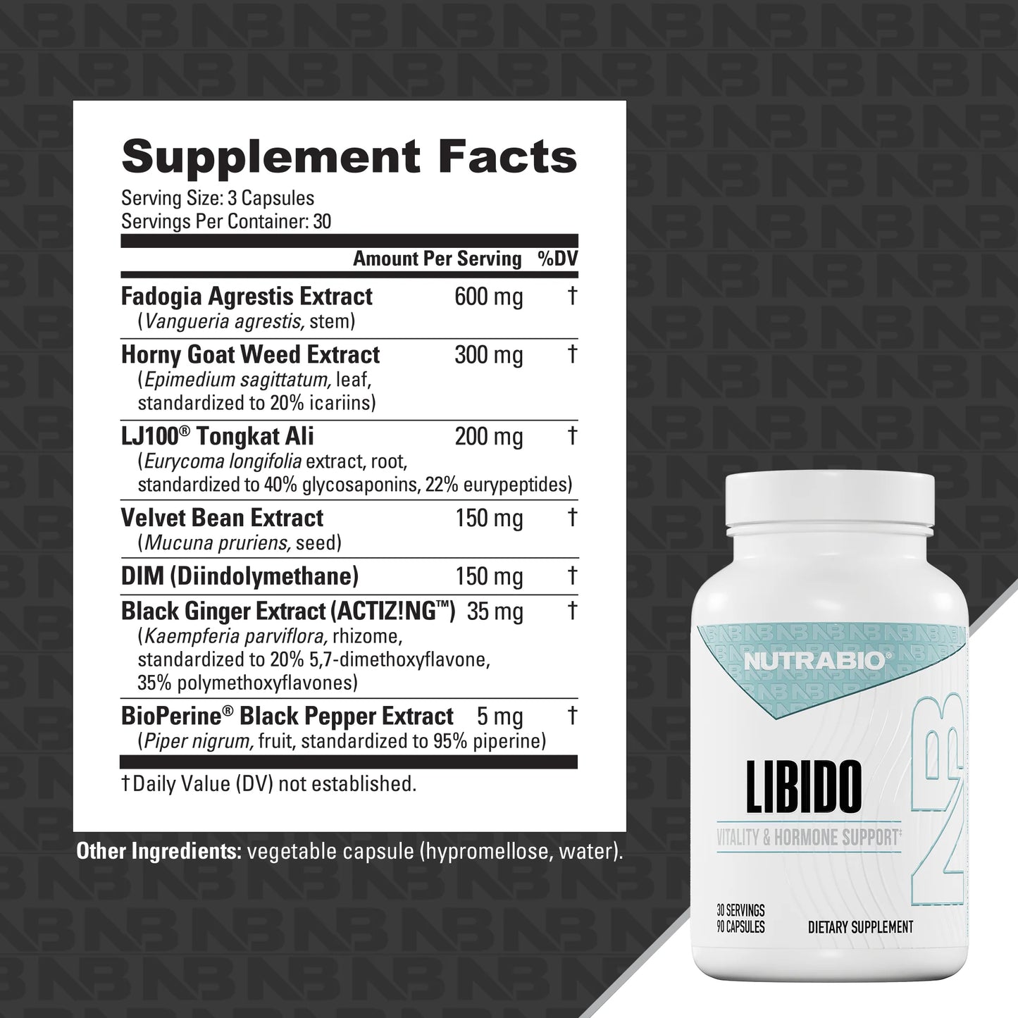 Nutrabio - LIBIDO 90 Capsules