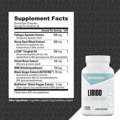 Nutrabio - LIBIDO 90 Capsules