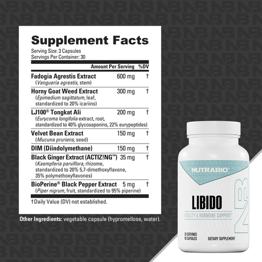 Nutrabio - LIBIDO 90 Capsules