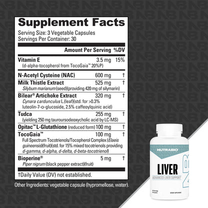 Nutrabio – LIVER 90 Capsules
