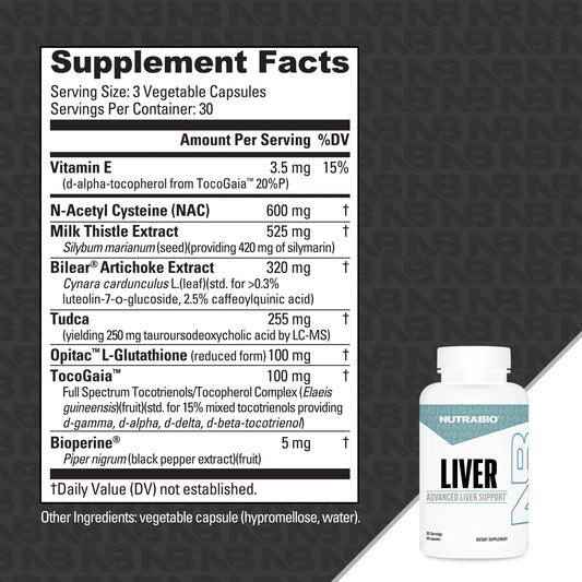 Nutrabio – LIVER 90 Capsules