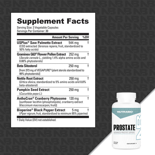 Nutrabio - PROSTATE 90 Capsules