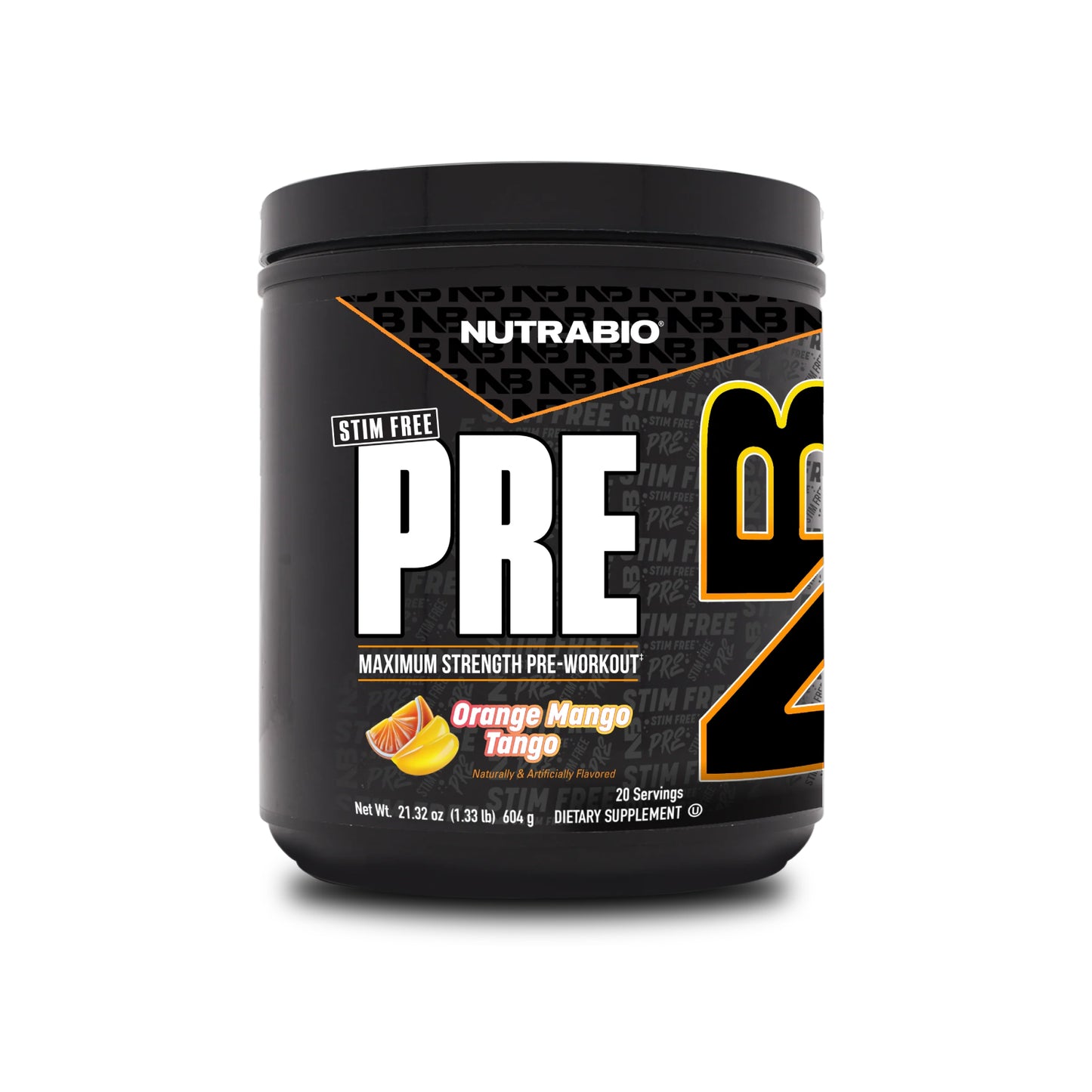 Nutrabio - Pre Stim Free - ORANGE MANGO TANGO 20 servings