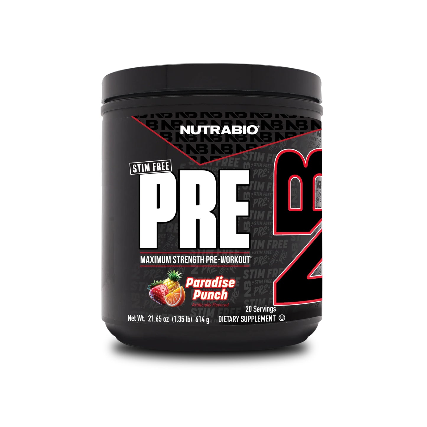 Nutrabio - Pre Stim Free - PARADISE PUNCH 20 servings