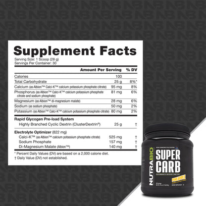 Nutrabio – Super Carb PINEAPPLE 30 Servings