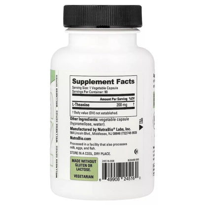 NUTRABIO - L-THEANINE (200MG) 90VCAPS