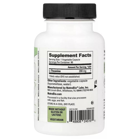 NUTRABIO - L-THEANINE (200MG) 90VCAPS
