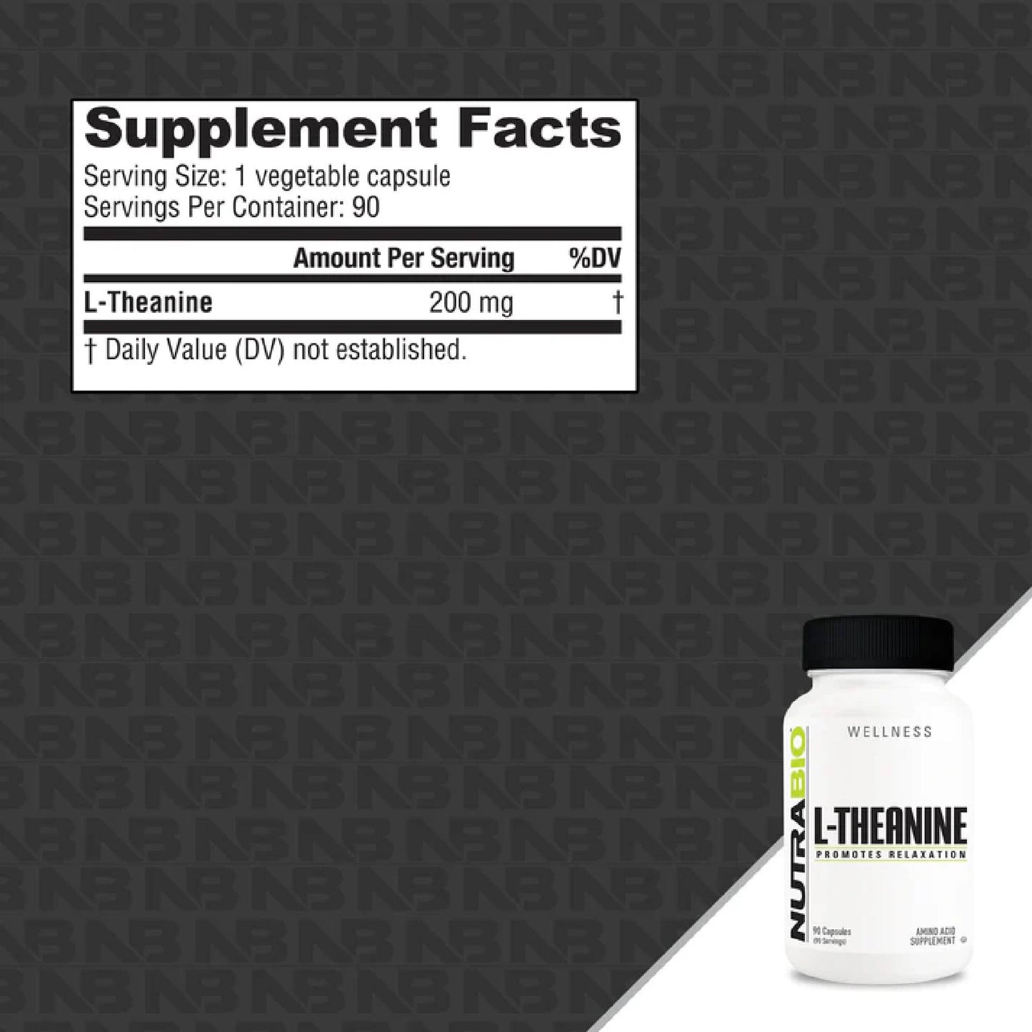 NUTRABIO - L-THEANINE (200MG) 90VCAPS