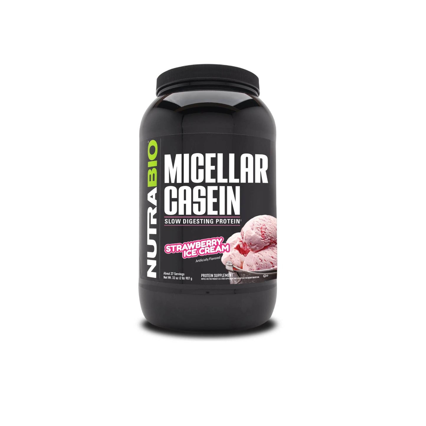 Nutrabio - Micellar Casein Protein STRAWBERRY ICE CREAM 2lbs
