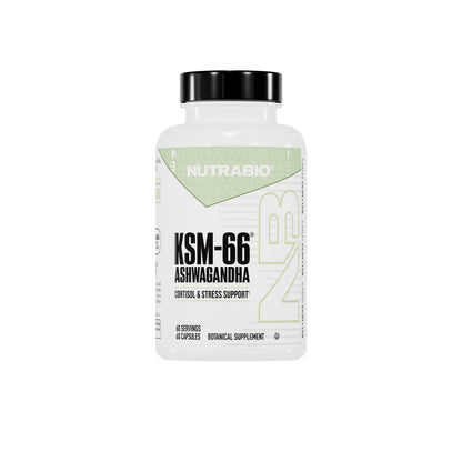 Nutrabio – Ashwagandha KSM-66 (600mg) 60 Vegetable Capsules