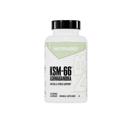 Nutrabio – Ashwagandha KSM-66 (600mg) 60 Vegetable Capsules