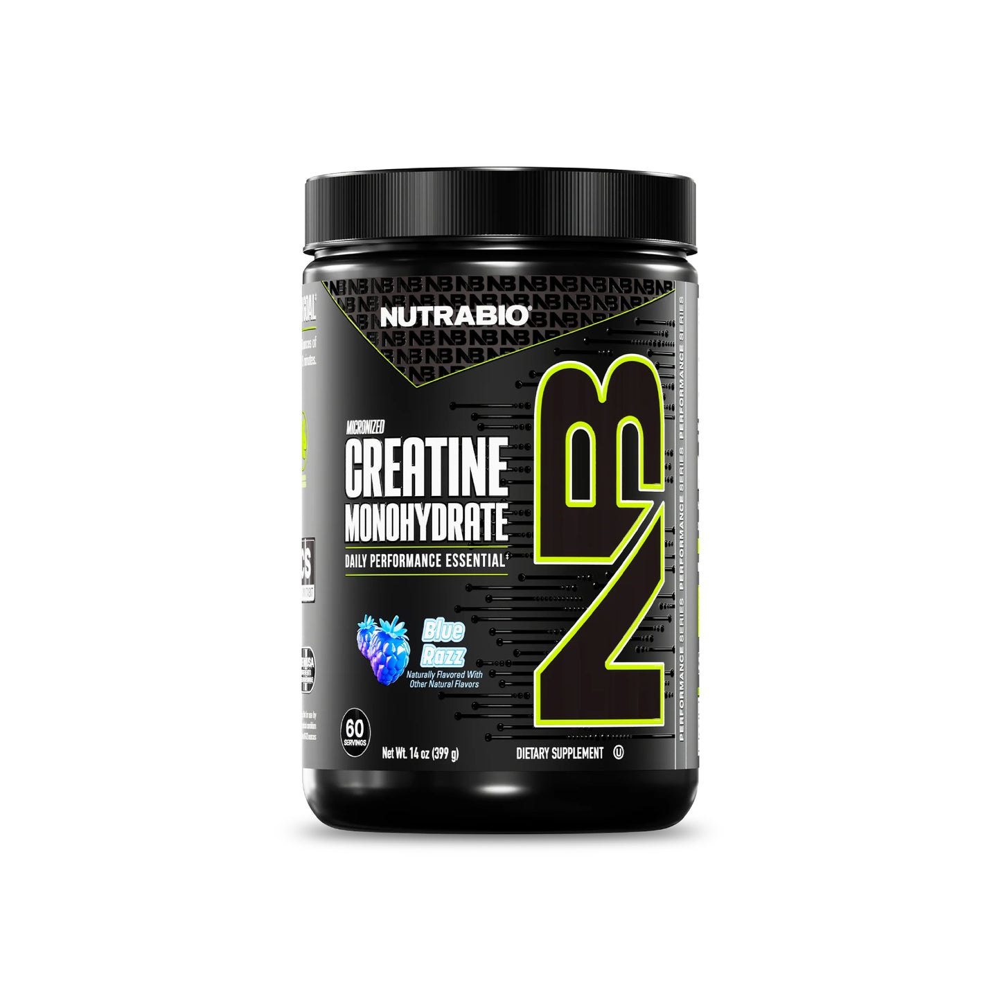 Nutrabio – Creatine Monohydrate BLUE RAZZ 60svg