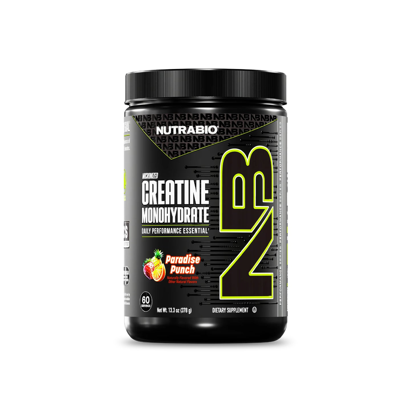 Nutrabio – Creatine Monohydrate PARADISE PUNCH 60svg