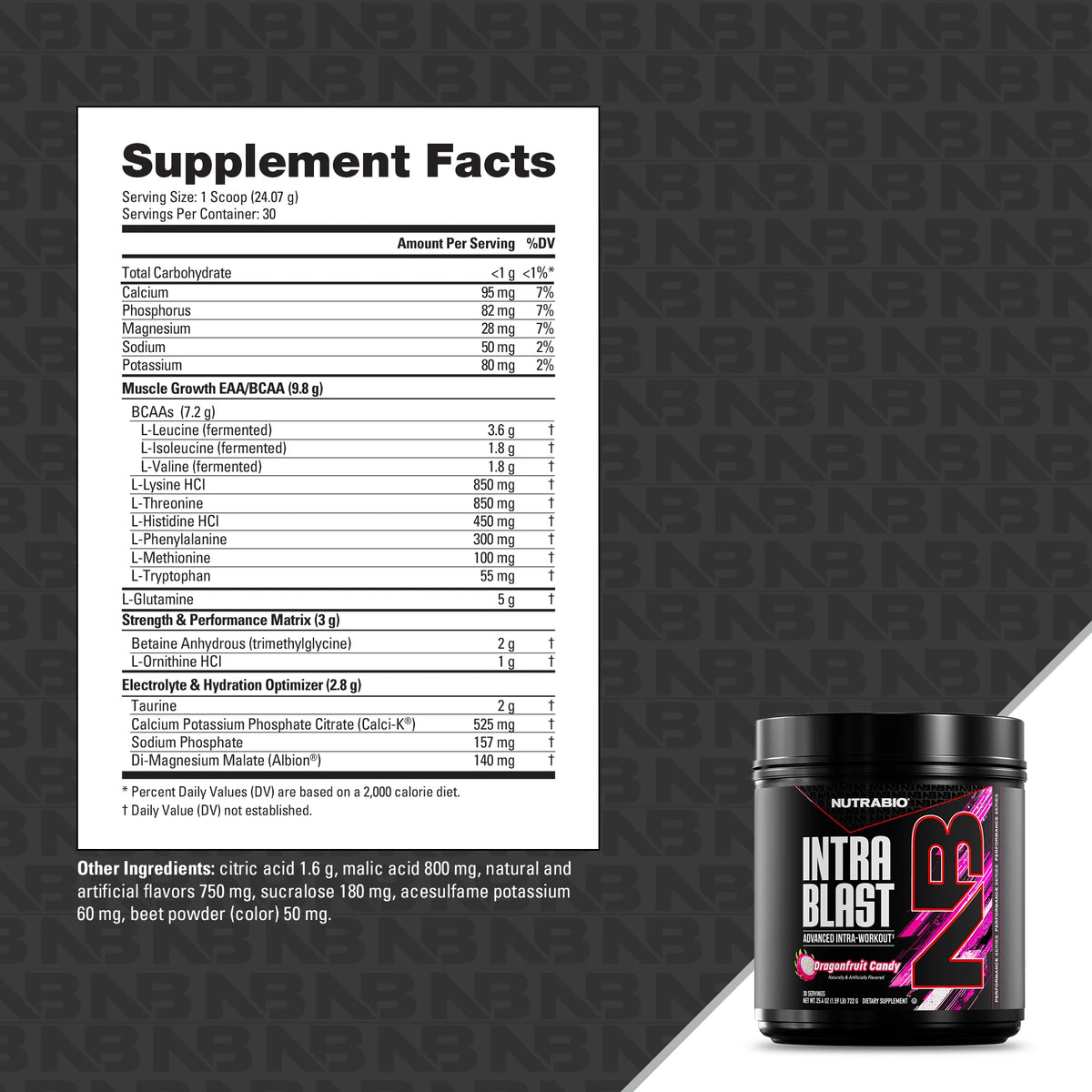 Nutrabio – Intra Blast DRAGON FRUIT CANDY 30 Servings