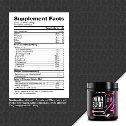 Nutrabio – Intra Blast DRAGON FRUIT CANDY 30 Servings