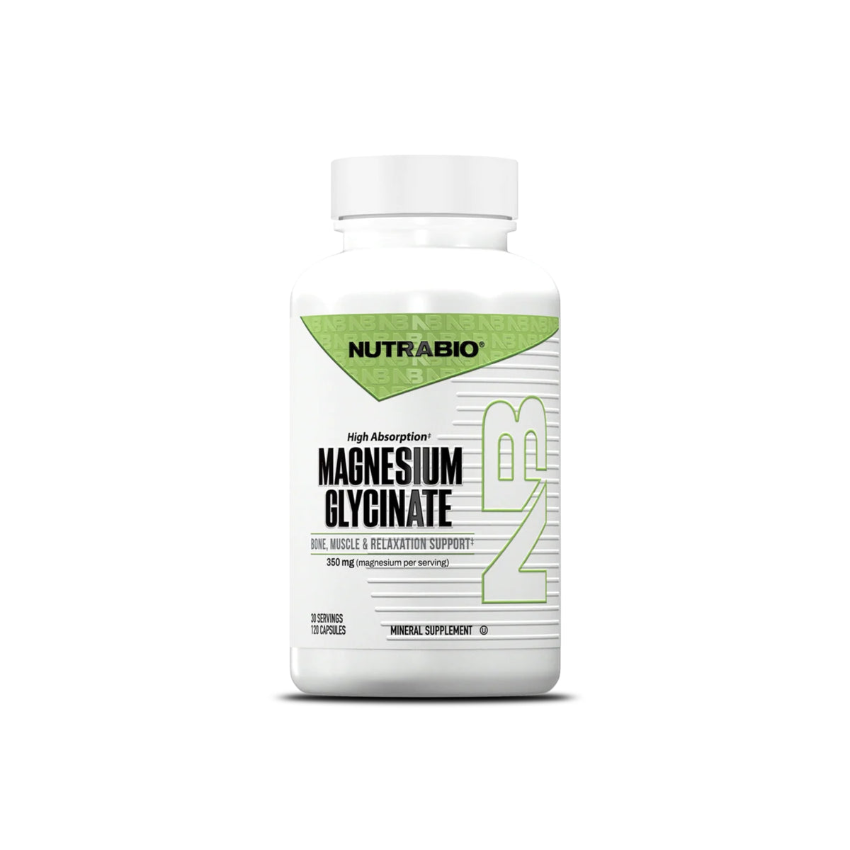 Nutrabio – Magnesium Glycinate (350 mg) 120 Caps