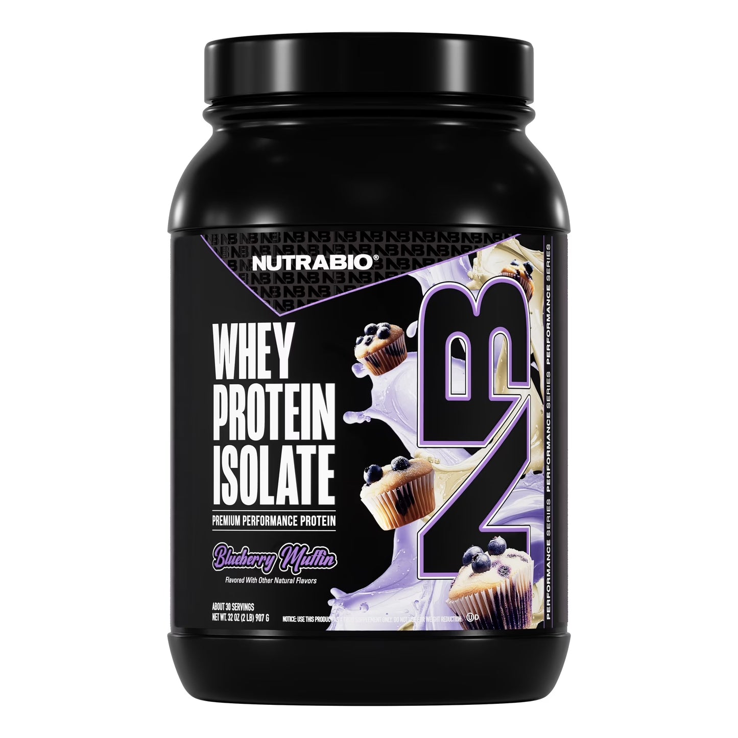 Nutrabio – Whey Protein Isolate BLUEBERRY MUFFIN 2lbs