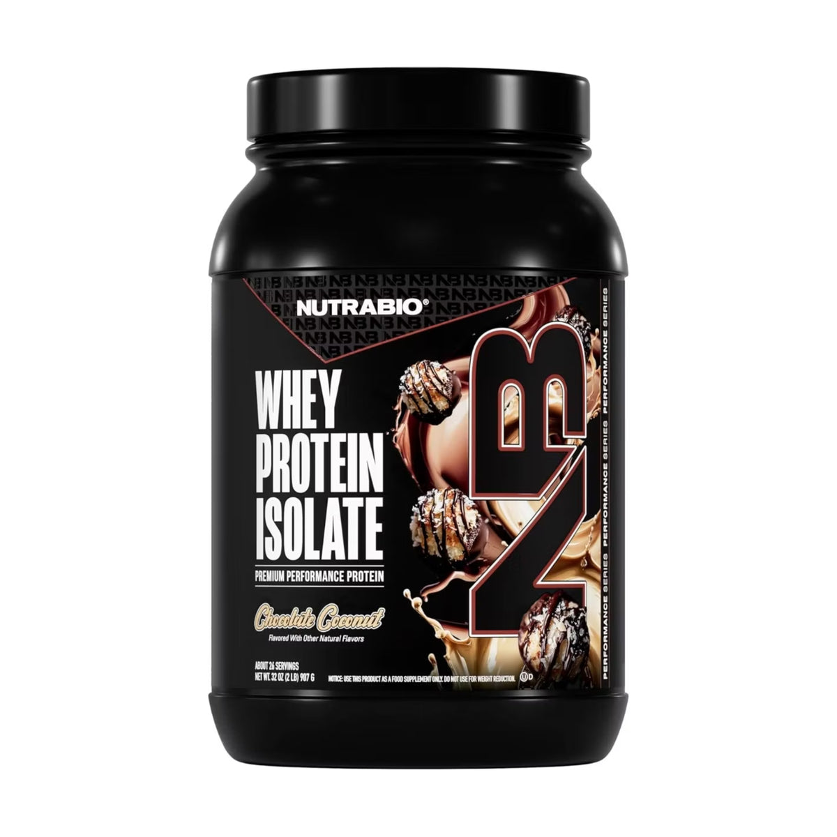 Nutrabio – Whey Protein Isolate CHOCOLATE COCONUT 2lbs