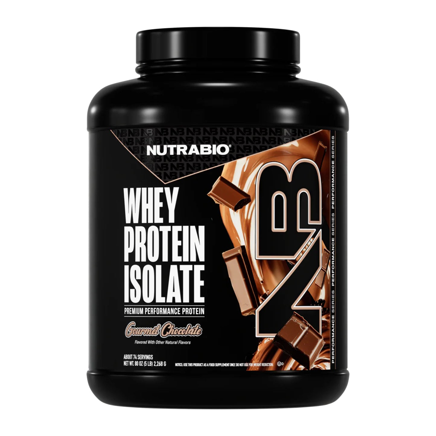 Nutrabio – Whey Protein Isolate GOURMET CHOCOLATE 5lbs