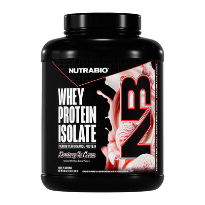 Nutrabio – Whey Protein Isolate STRAWBERRY ICE CREAM 5lbs