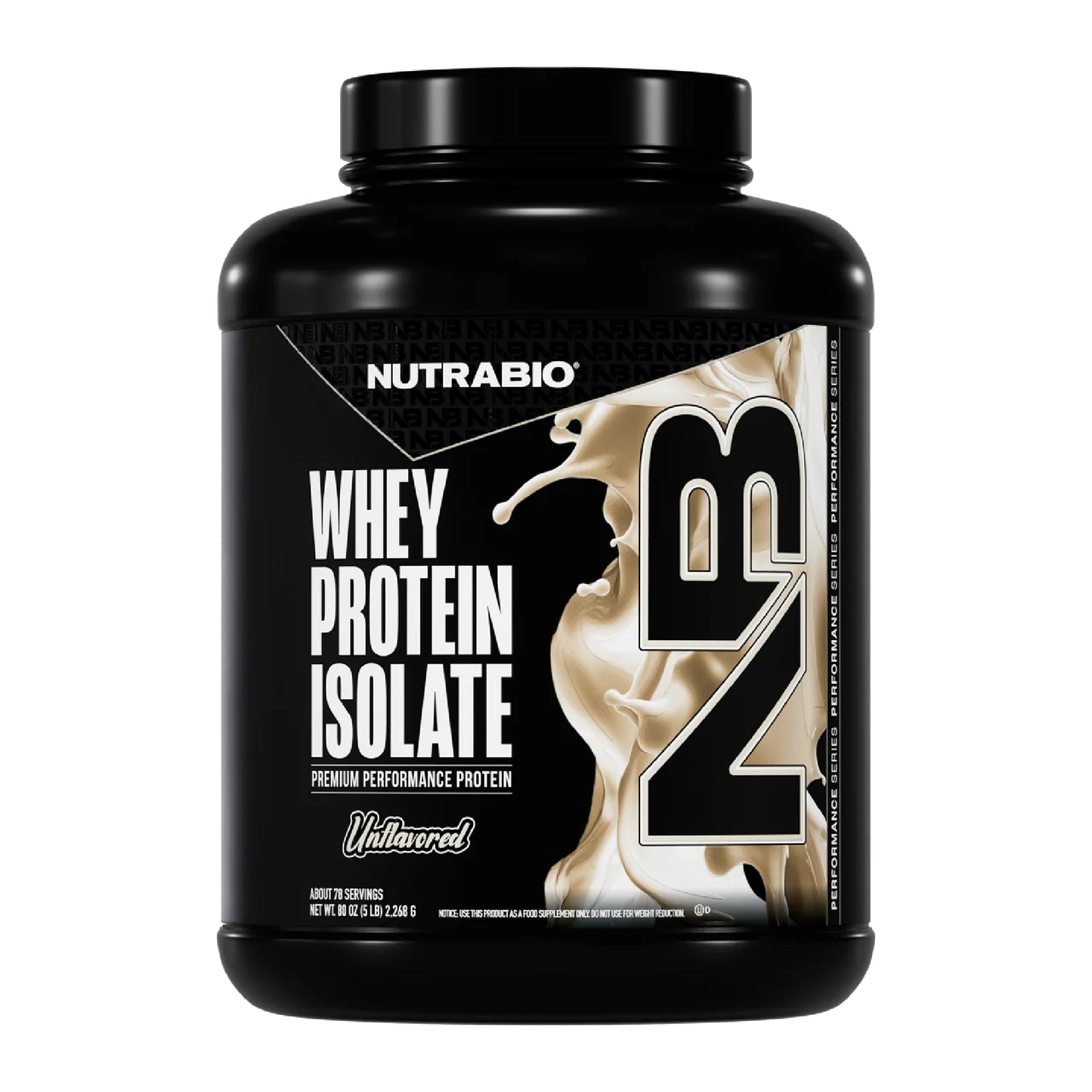Nutrabio – Whey Protein Isolate UNFLAVORED 5lbs