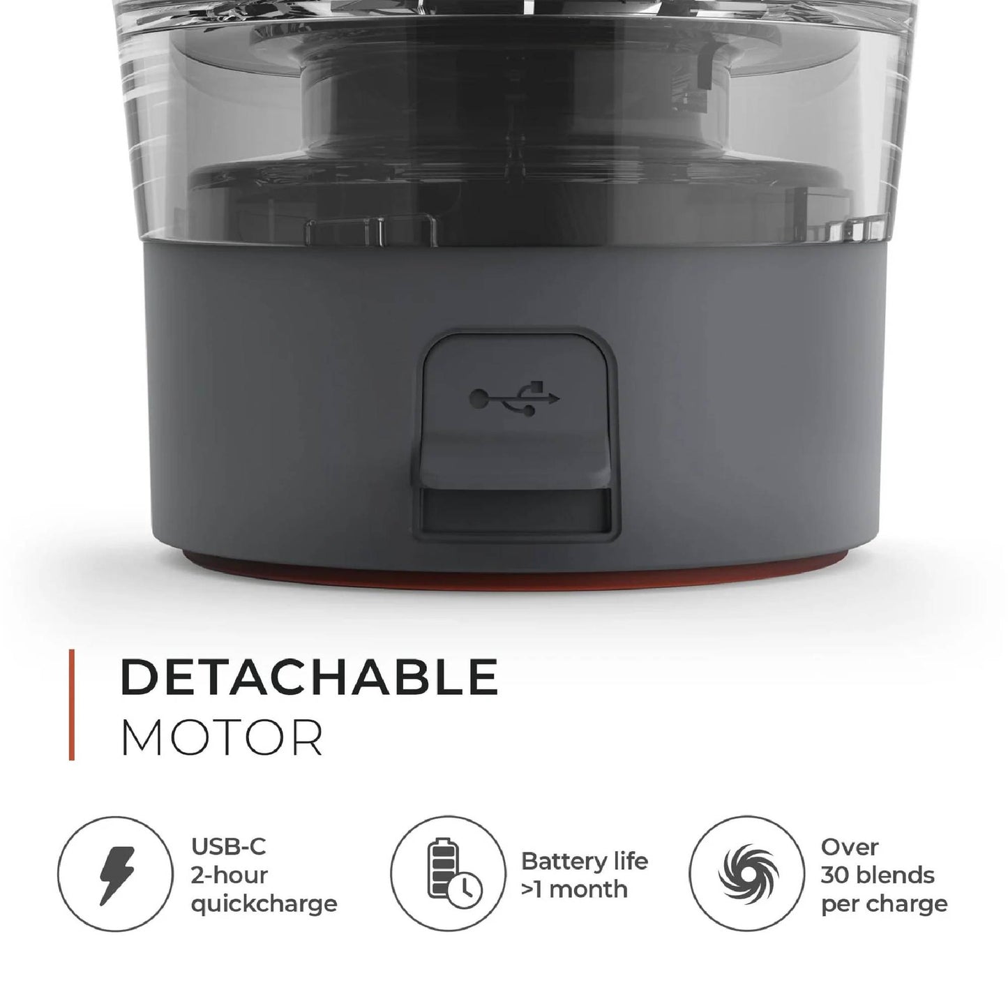 Promixx - PRO Electric Shaker GRAPHITE GRAY w/ Orange 600ml