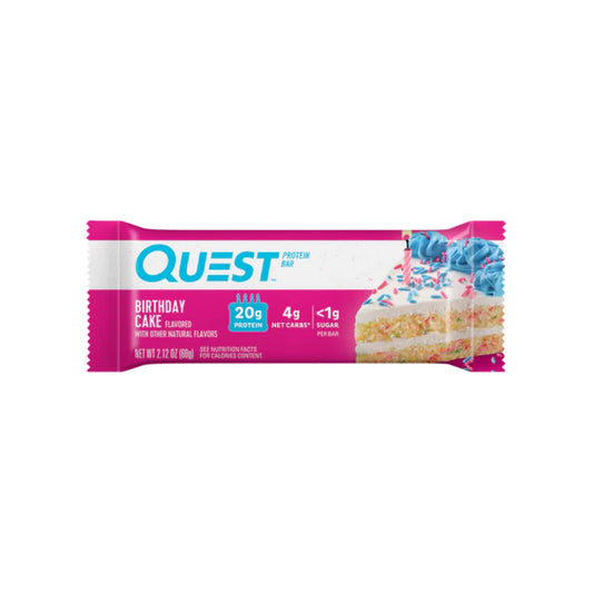 Quest Nutrition – Protein Bar BIRTHDAY CAKE (Best By: 11/29/25)