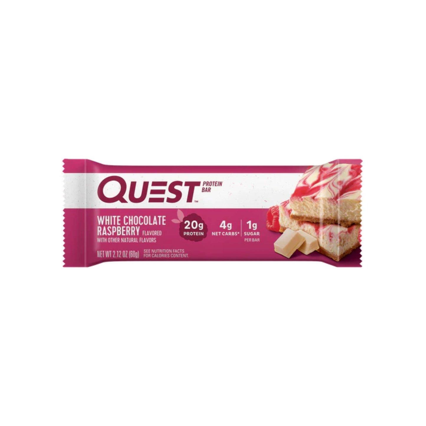 Quest Nutrition – Protein Bar WHITE CHOCOLATE RASPBERRY