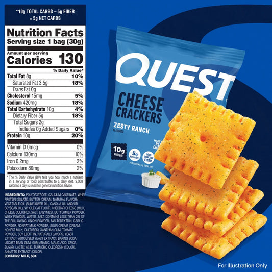 Quest Nutrition - Cheese Crackers ZESTY RANCH