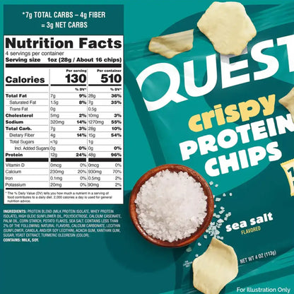 Quest Nutrition - Crispy Protein Chips SEA SALT 113g