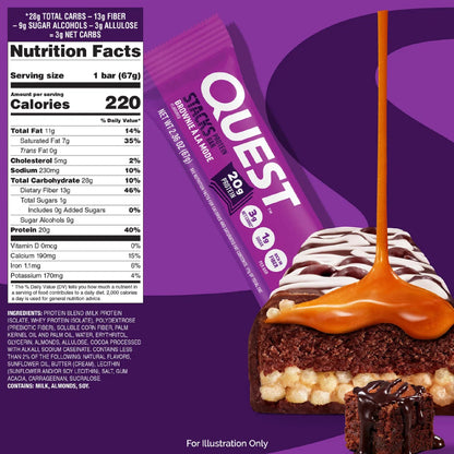 Quest Nutrition – Stacks Protein Bar BROWNIE A LA MODE