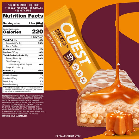 Quest Nutrition – Stacks Protein Bar SALTED CARAMEL