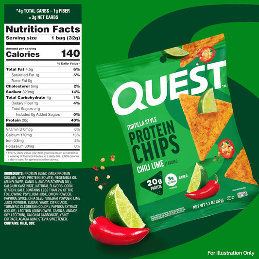 Quest Nutrition - Tortilla Style Protein Chips CHILI LIME