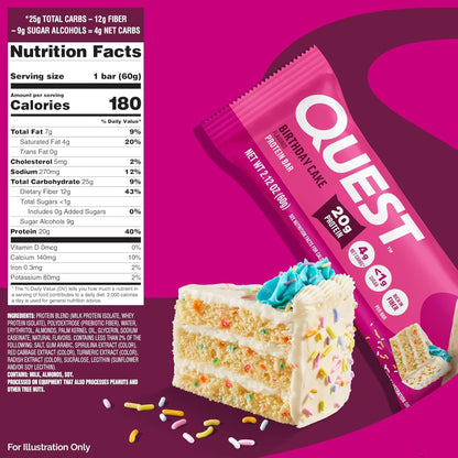 Quest Nutrition – Protein Bar BIRTHDAY CAKE