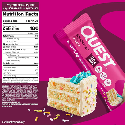 Quest Nutrition – Protein Bar BIRTHDAY CAKE