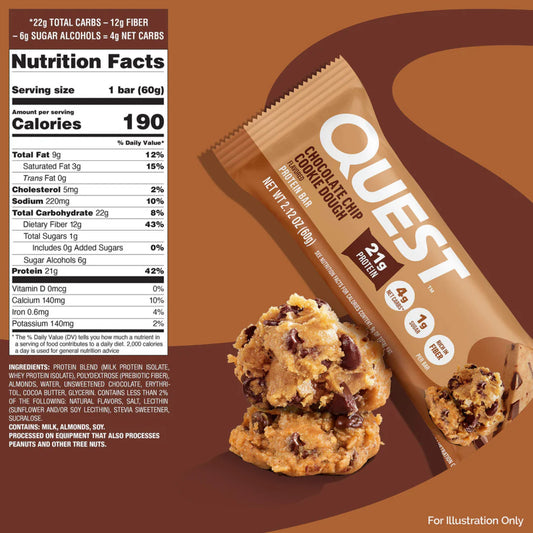 Quest Nutrition – Protein Bar CHOCOLATE CHIP COOKIE DOUGH