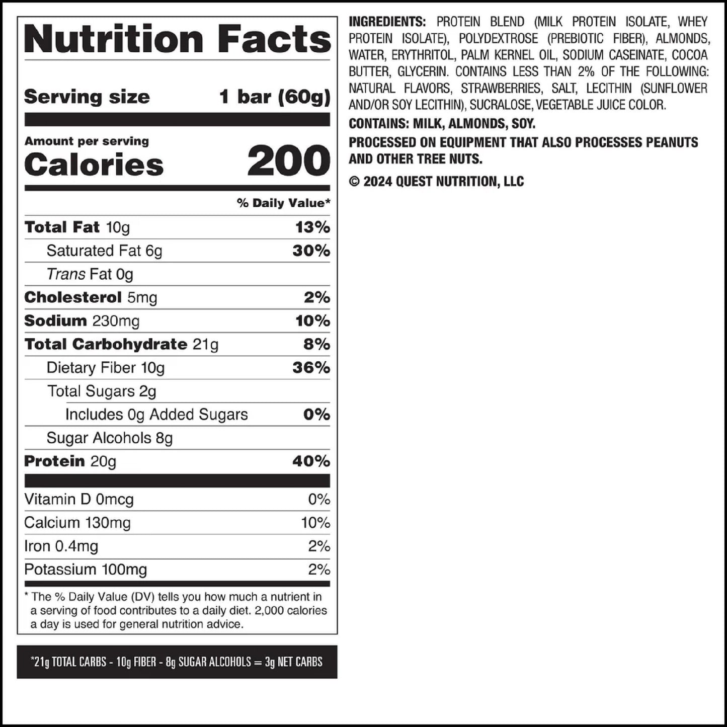Quest Nutrition – Protein Bar STRAWBERRY SHORTCAKE