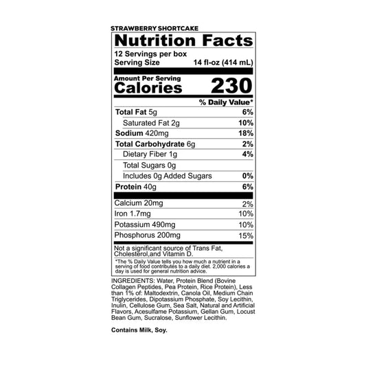 RedCon1 – MRE Whole Food Protein RTD STRAWBERRY SHORTCAKE 414ML