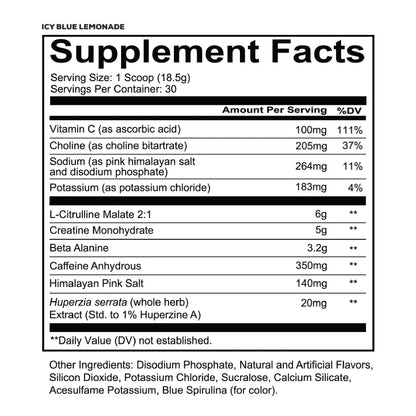 RedCon1 – Total War Reloaded Pre-Workout ICY BLUE LEMONADE