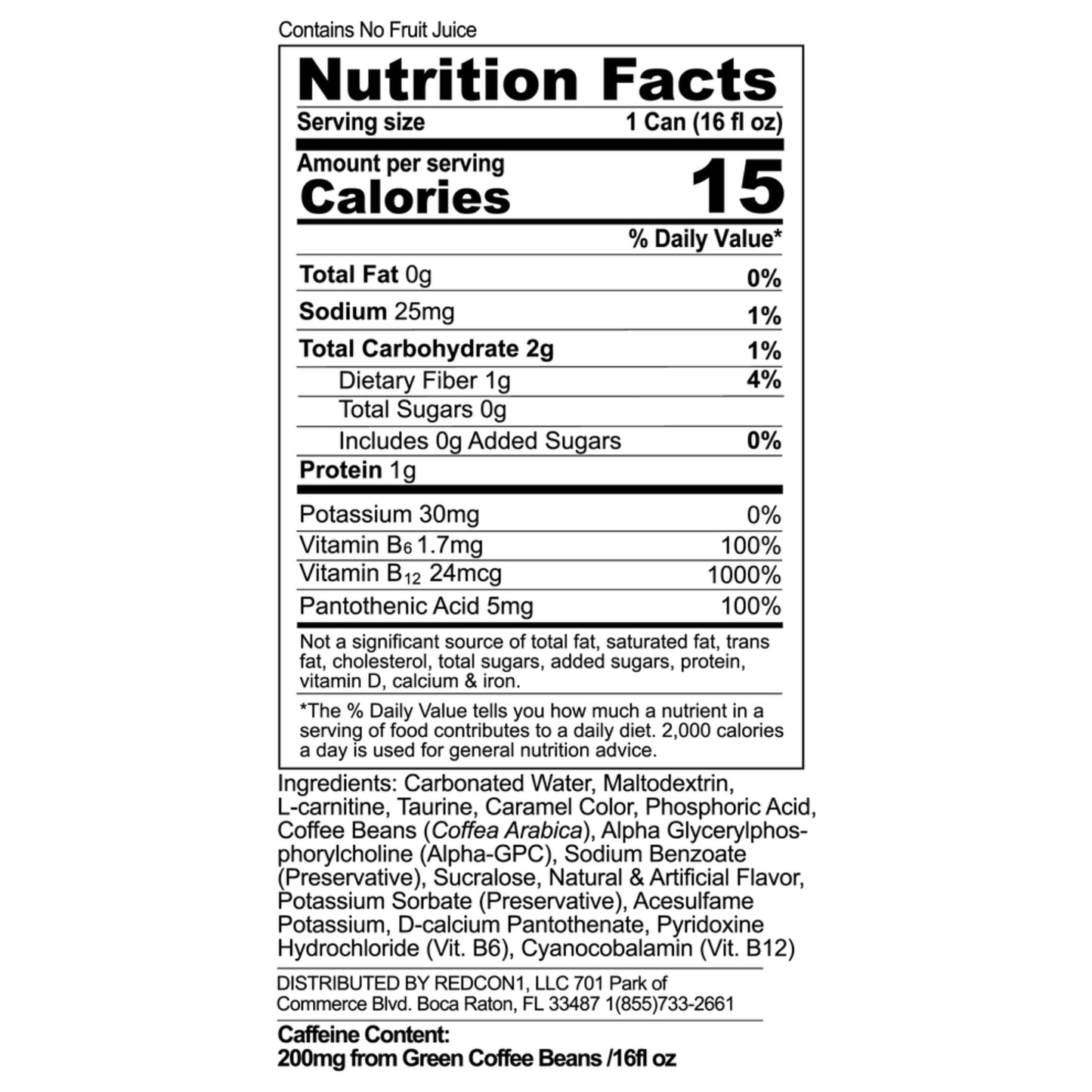 RedCon1 – High Performance Energy Drink DR JOLT 473ML