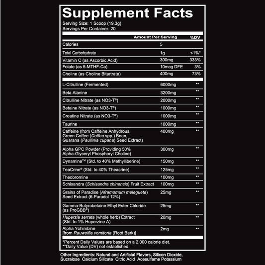 RedCon1 – Total War Black Ops Extreme Pre-Workout SOUR GUMMY BEAR