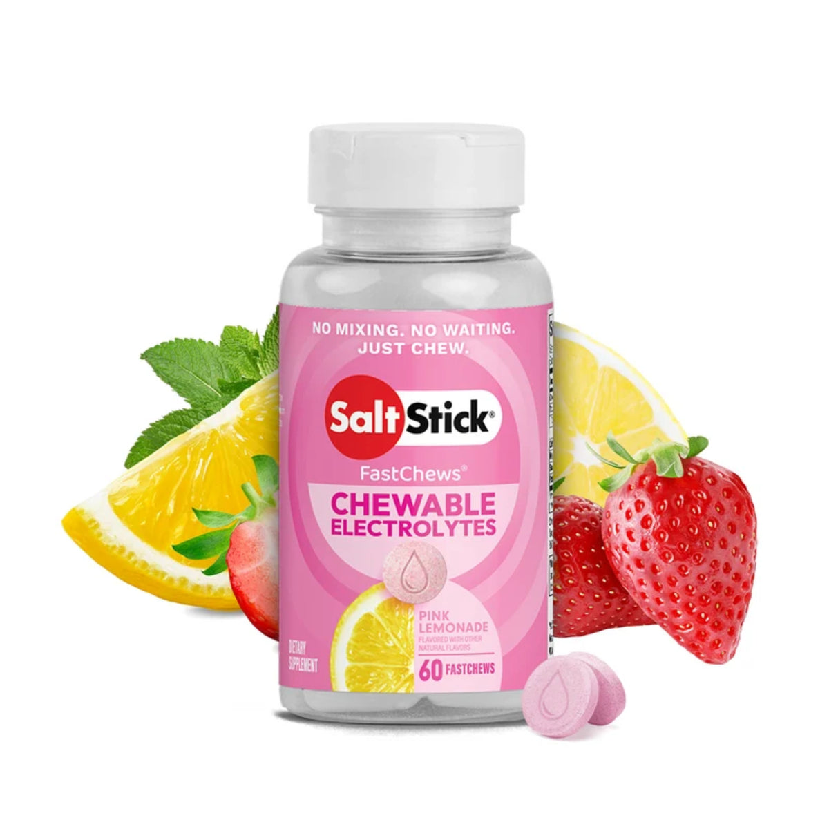 SaltStick - FastChews PINK LEMONADE + CAFFEINE 60ct