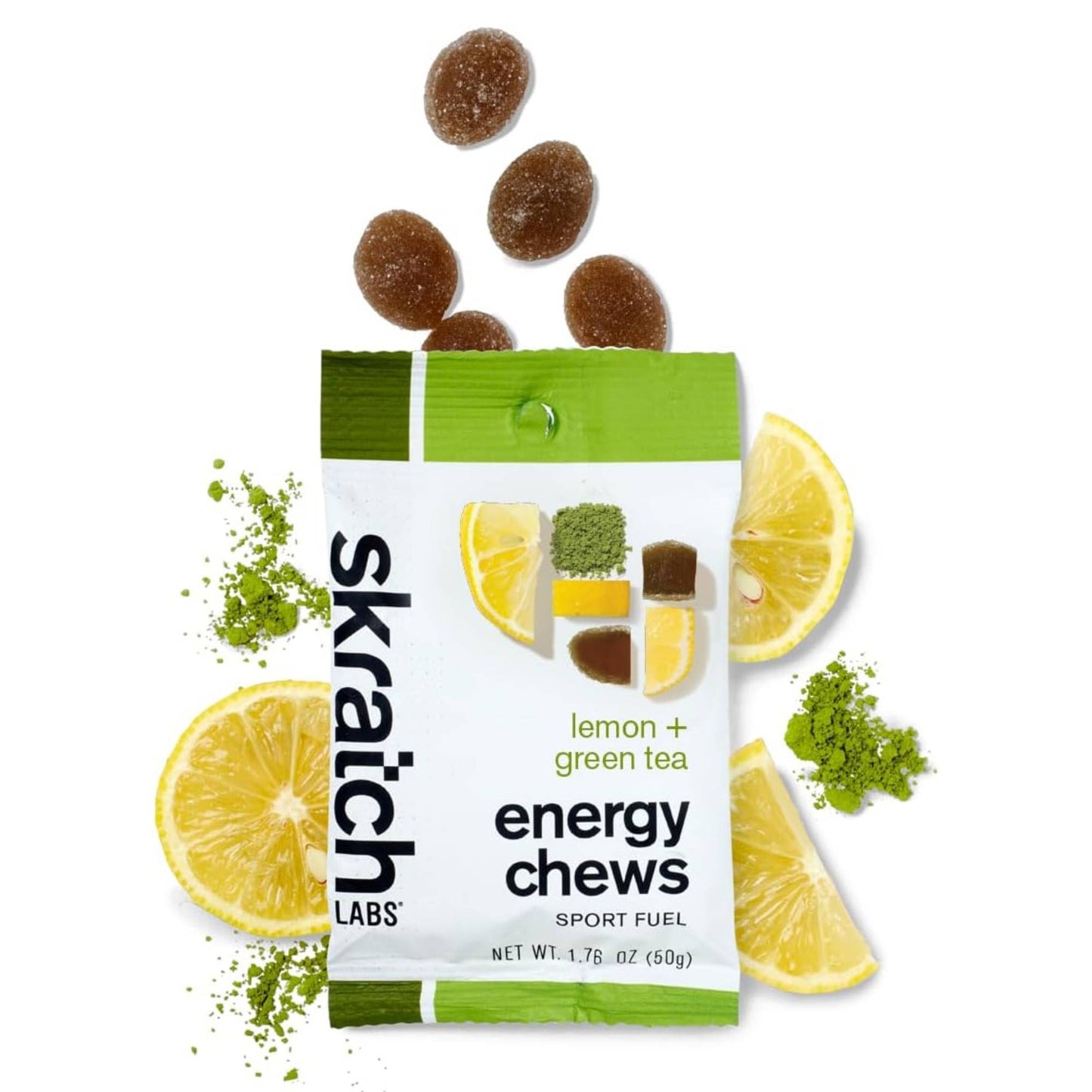 Skratch Labs - Energy Chews Sport Fuel LEMON & GREEN TEA