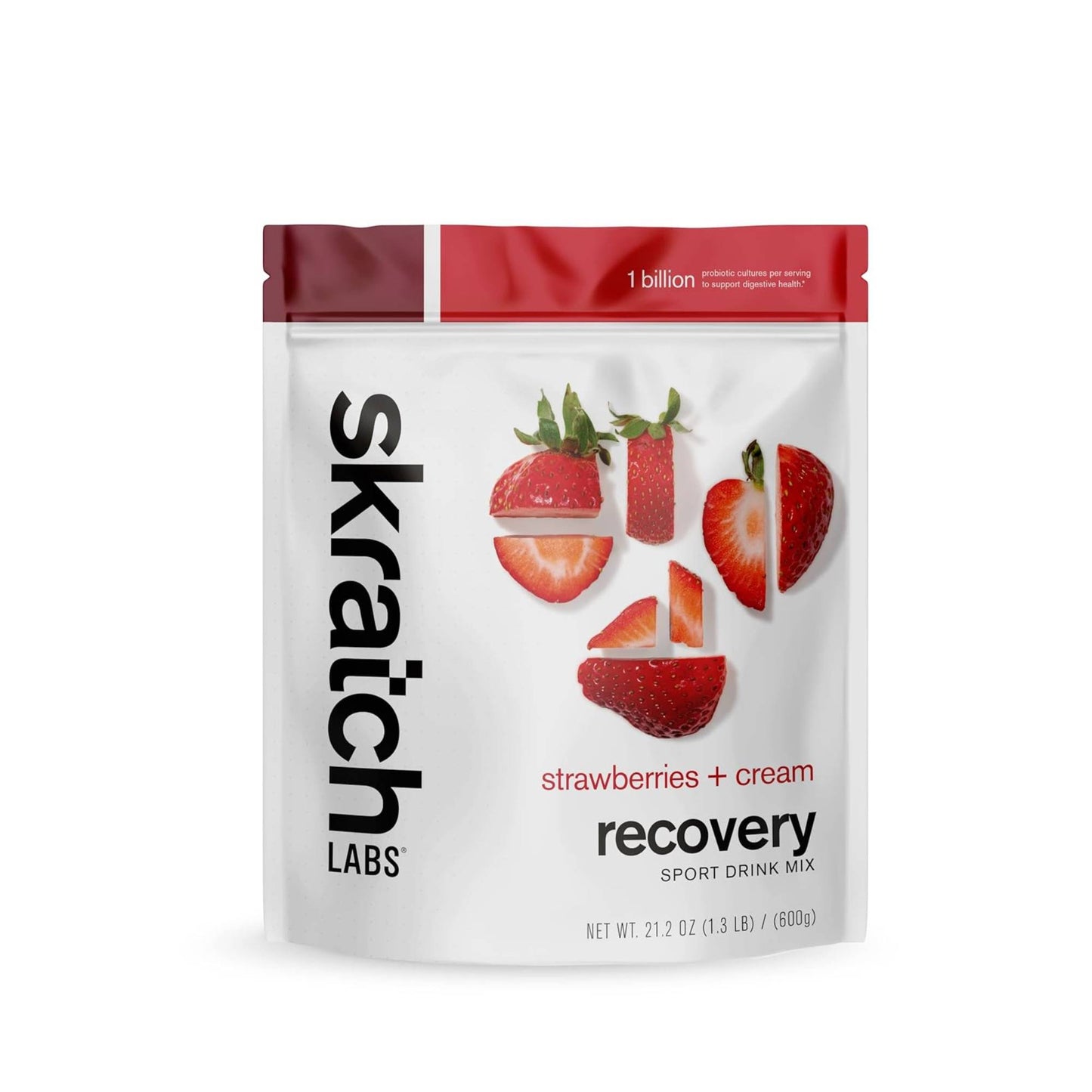 Skratch Labs - Recovery Sport Drink Mix STRAWBERRIES + CREAM 600g (9/19/25 Exp)