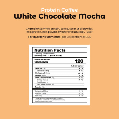 Smarter Snacks - Protein Hot-Iced Coffee WHITE CHOCO MOCHA 33G