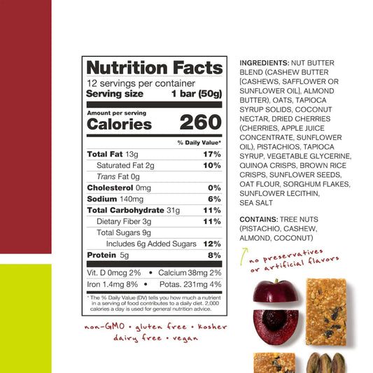Skratch Labs – Energy Bar Sports Fuel CHERRIES & PISTACHIOS