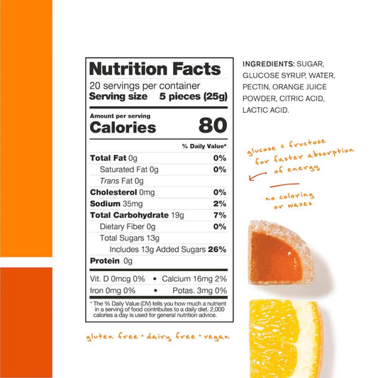Skratch Labs - Energy Chews Sport Fuel ORANGE