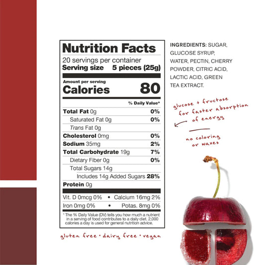 Skratch Labs - Energy Chews Sport Fuel SOUR CHERRY