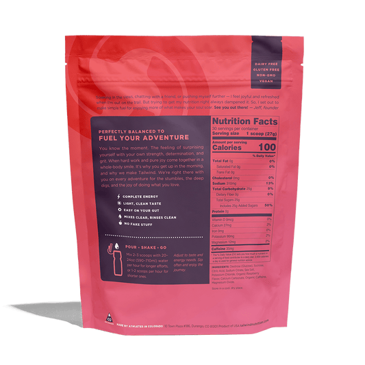 TAILWIND - ENDURANCE FUEL RASPBERRY CAFFEINATED 810G
