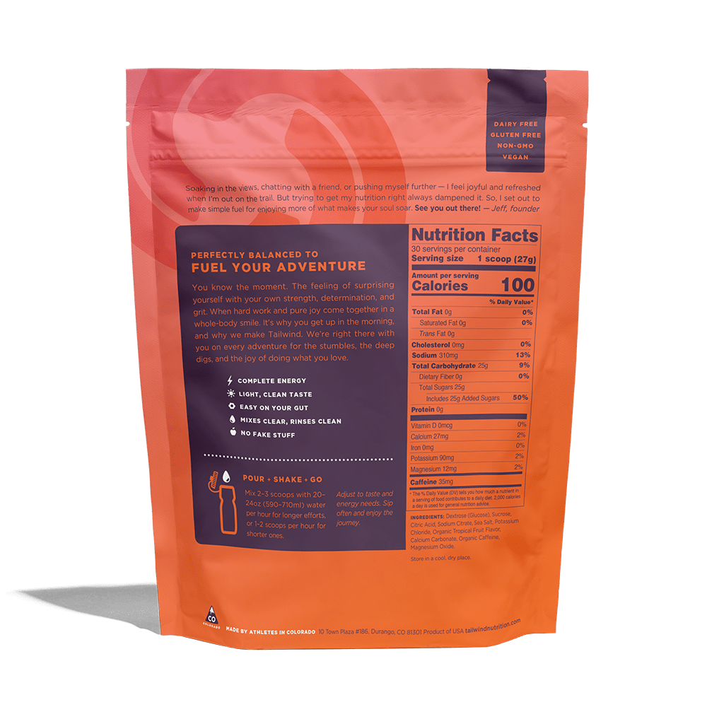 TAILWIND - ENDURANCE FUEL TROPICAL CAFFEINATED 810G
